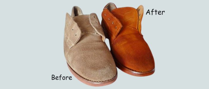 Suede shoes revived with soft texture intact