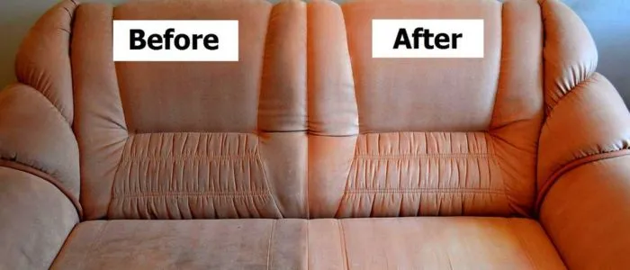 2 seater sofa cleaning before and after results