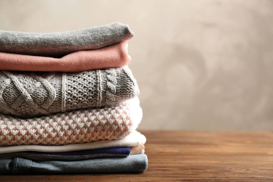 Professionally Washed And a neatly folded Delicate Fabric Cloths